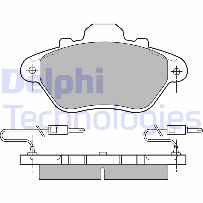 комплект спирачно феродо, дискови спирачки DELPHI              