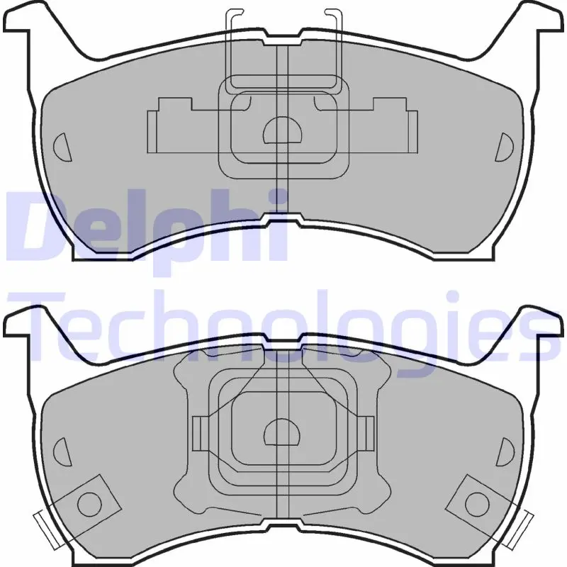 комплект спирачно феродо, дискови спирачки DELPHI              