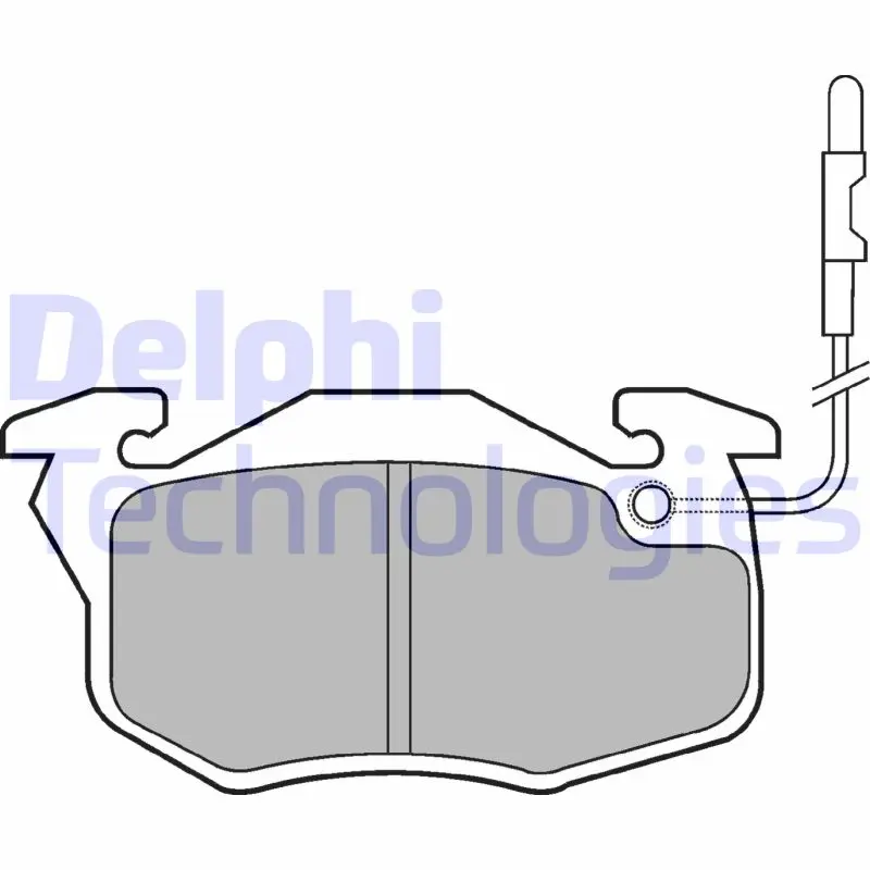 комплект спирачно феродо, дискови спирачки DELPHI              