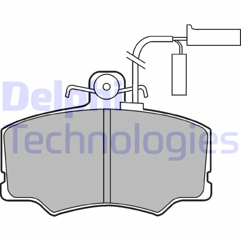 комплект спирачно феродо, дискови спирачки DELPHI              