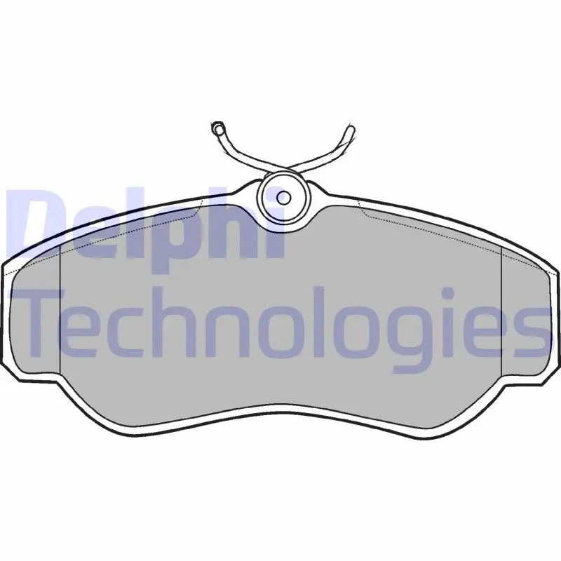комплект спирачно феродо, дискови спирачки DELPHI              