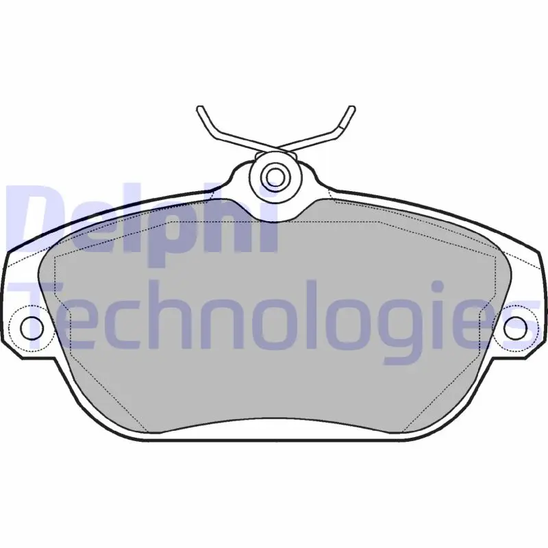 комплект спирачно феродо, дискови спирачки DELPHI              