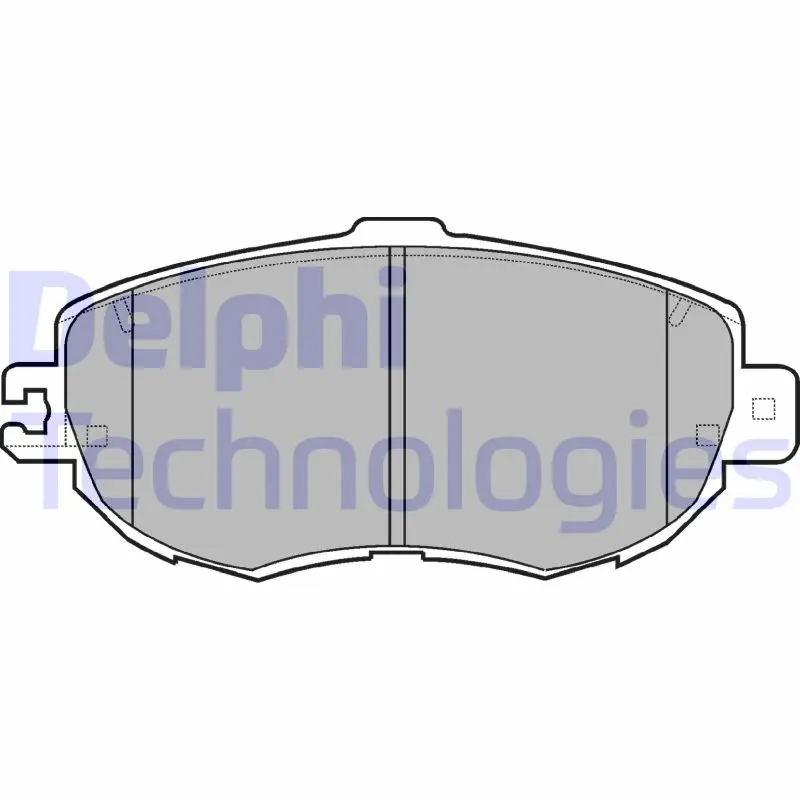 комплект спирачно феродо, дискови спирачки DELPHI              