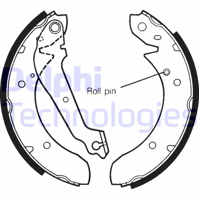 комплект спирачна челюст DELPHI              