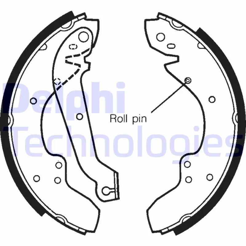 комплект спирачна челюст DELPHI              