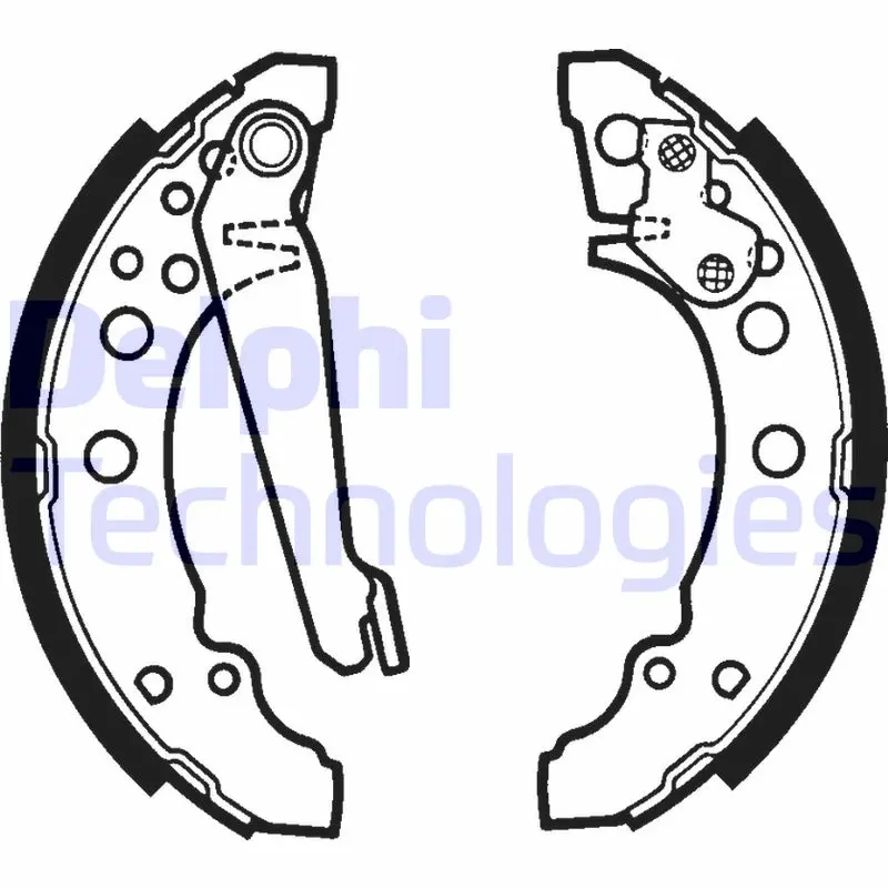 комплект спирачна челюст DELPHI              