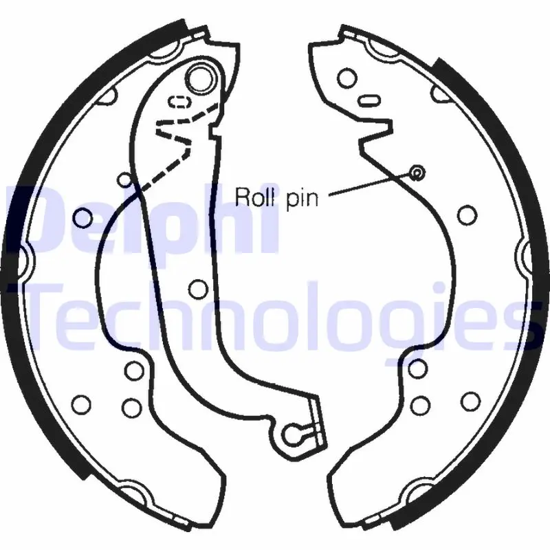 комплект спирачна челюст DELPHI              