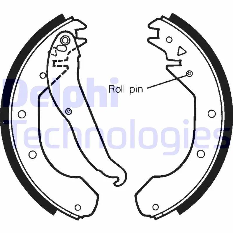 комплект спирачна челюст DELPHI              