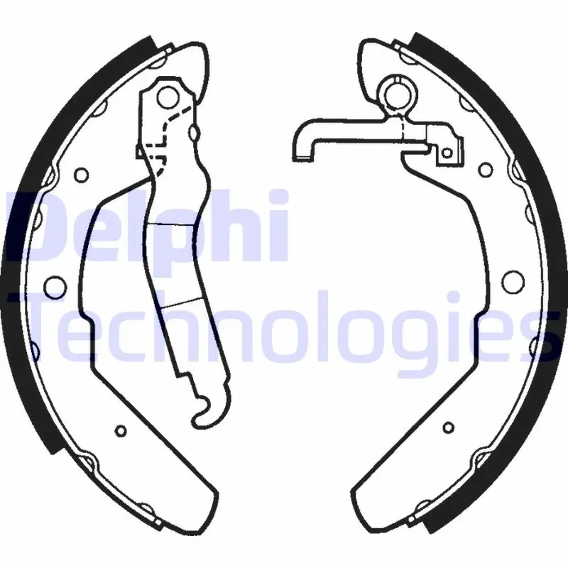 комплект спирачна челюст DELPHI              