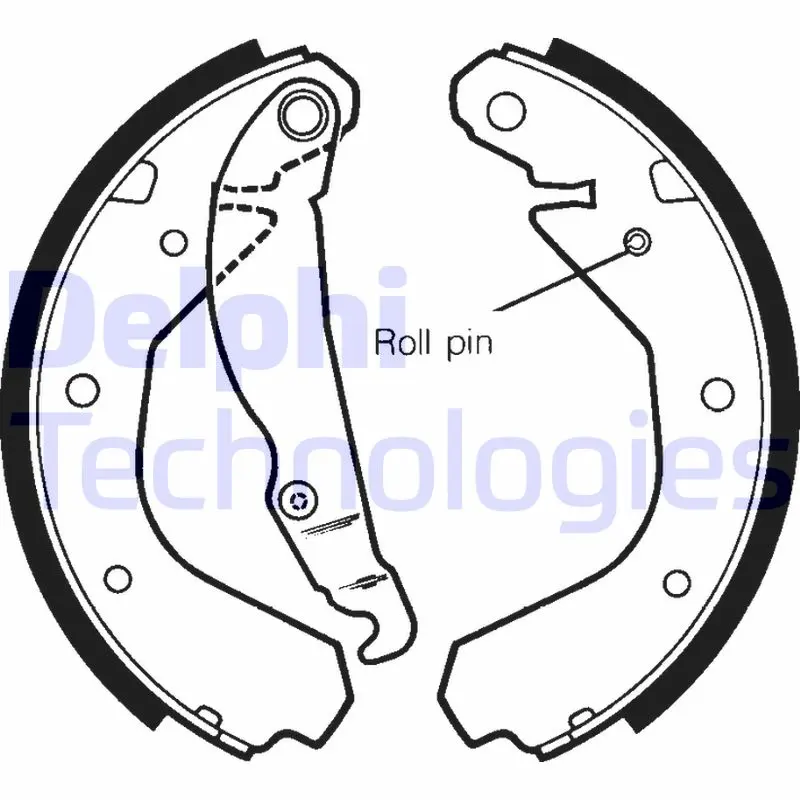 комплект спирачна челюст DELPHI              