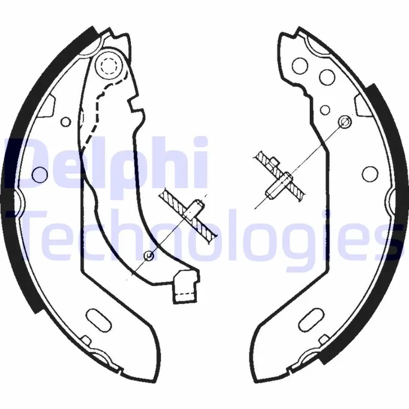 комплект спирачна челюст DELPHI              