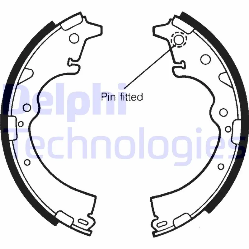 комплект спирачна челюст DELPHI              