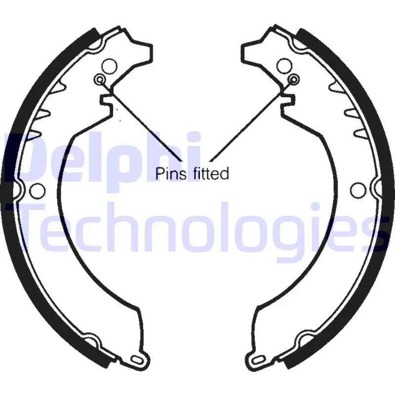 комплект спирачна челюст DELPHI              