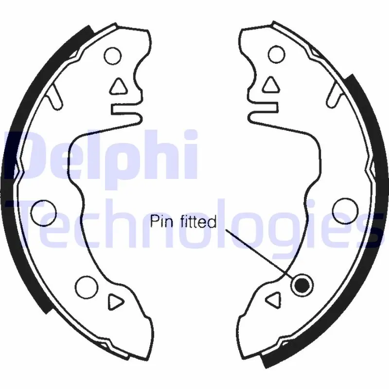 комплект спирачна челюст DELPHI              