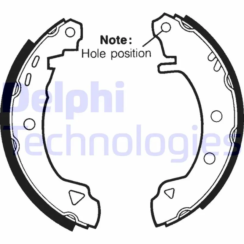 комплект спирачна челюст DELPHI              