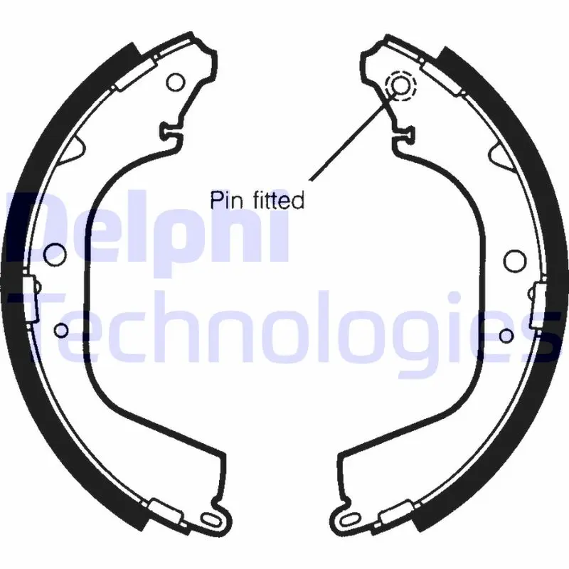 комплект спирачна челюст DELPHI              