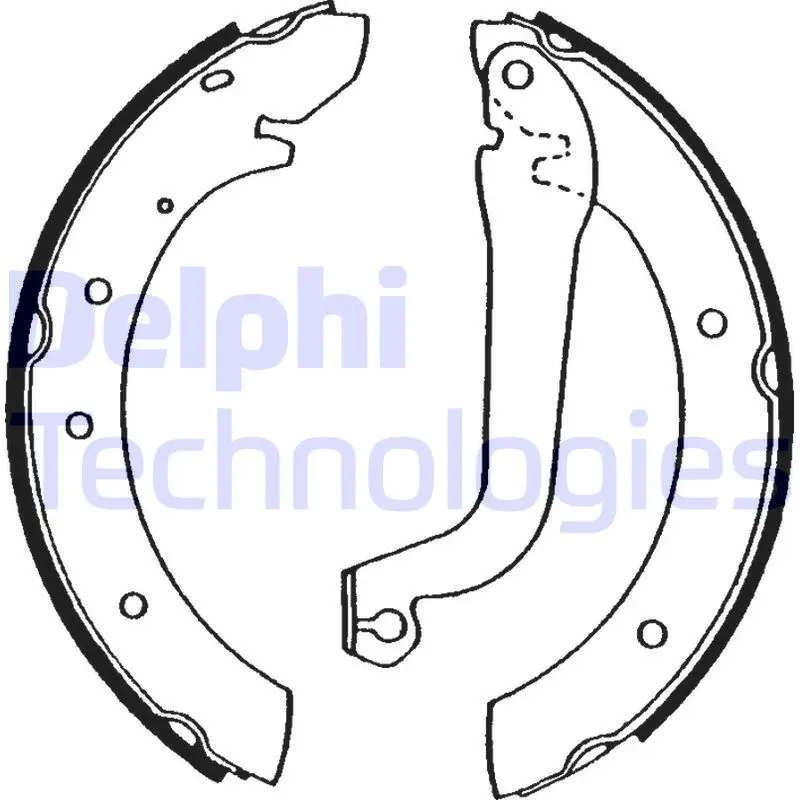 комплект спирачна челюст DELPHI              