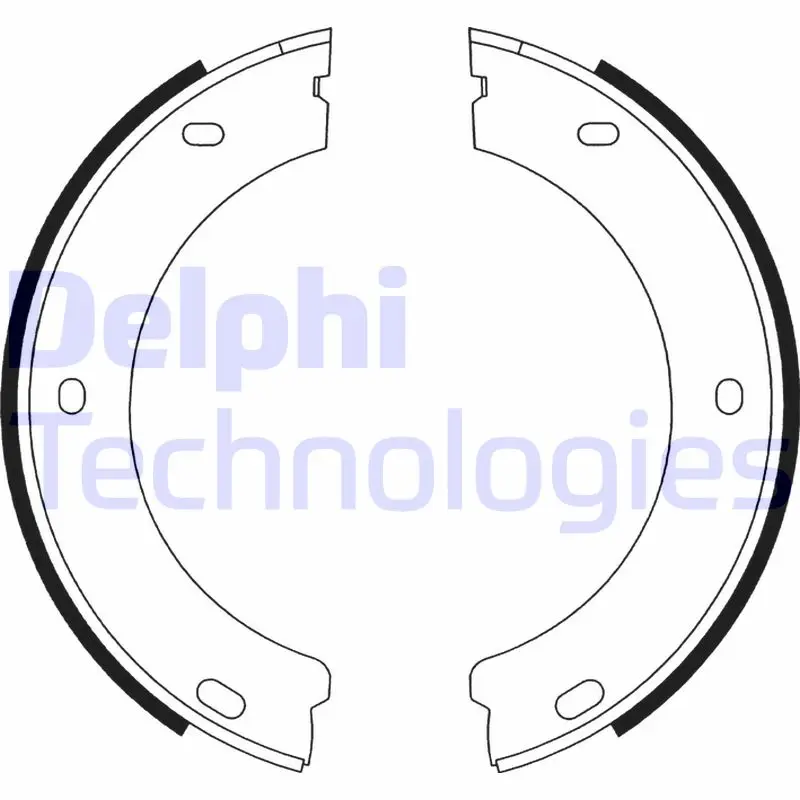 комплект спирачна челюст, ръчна спирачка DELPHI              