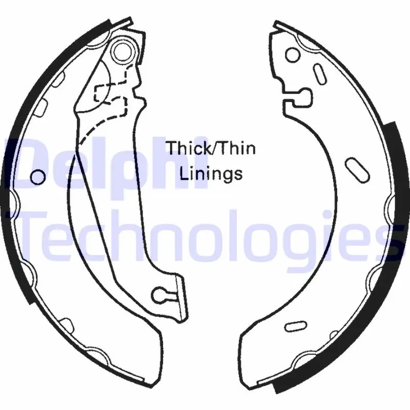 комплект спирачна челюст DELPHI              