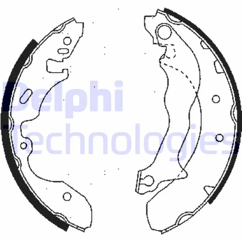 комплект спирачна челюст DELPHI              