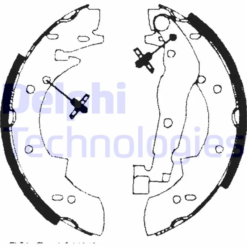 комплект спирачна челюст DELPHI              