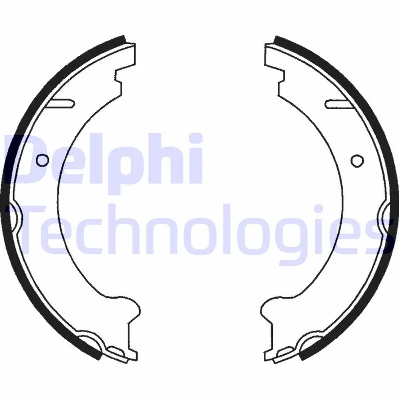 комплект спирачна челюст, ръчна спирачка DELPHI              
