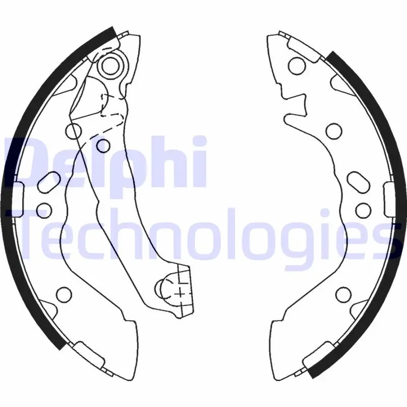 комплект спирачна челюст DELPHI              