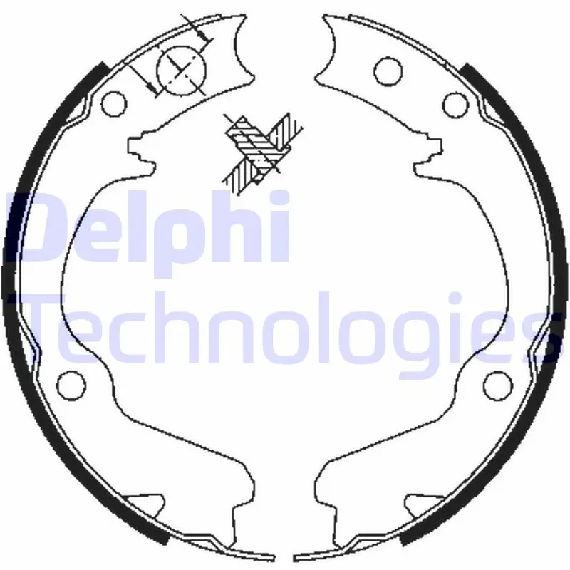 комплект спирачна челюст DELPHI              