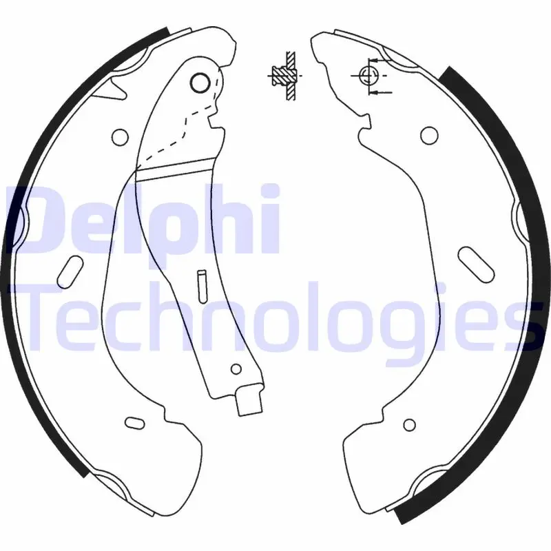 комплект спирачна челюст DELPHI              