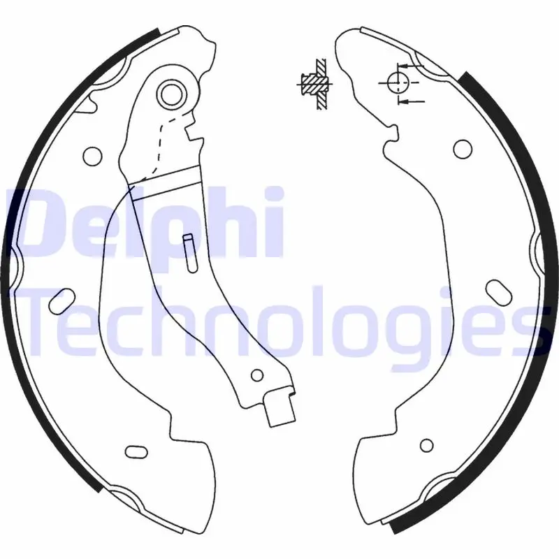 комплект спирачна челюст DELPHI              