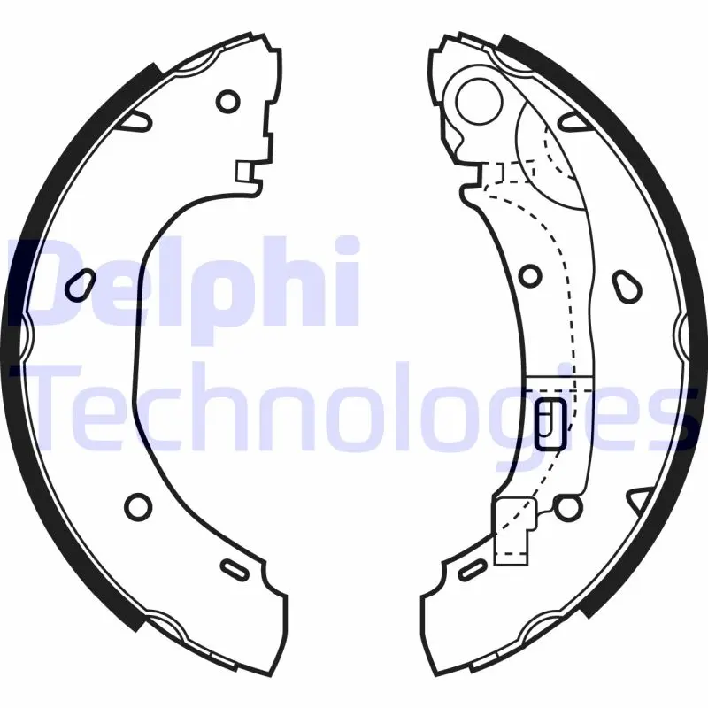 комплект спирачна челюст DELPHI              