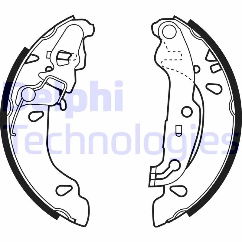 комплект спирачна челюст DELPHI              