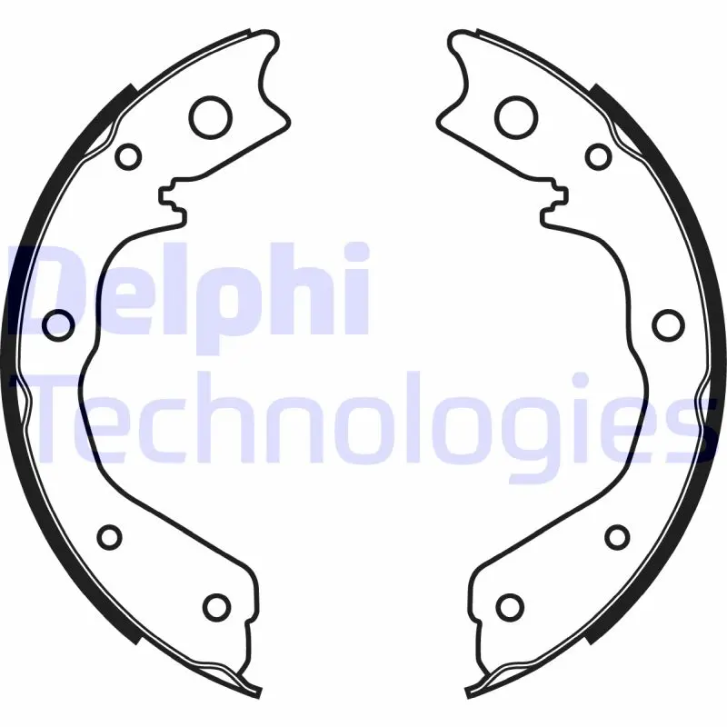комплект спирачна челюст, ръчна спирачка DELPHI              
