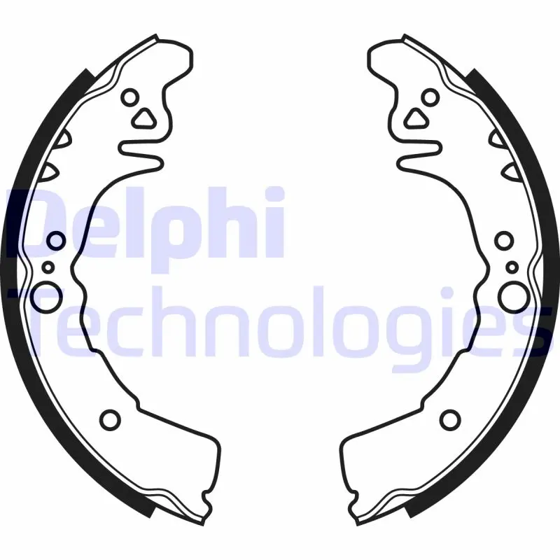 комплект спирачна челюст DELPHI              