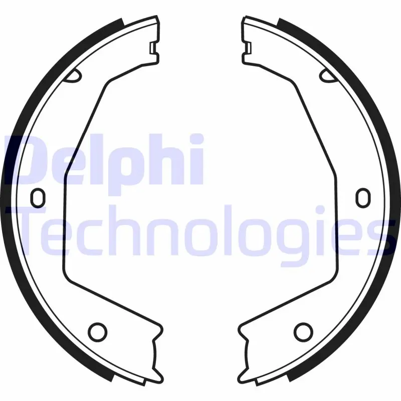комплект спирачна челюст, ръчна спирачка DELPHI              