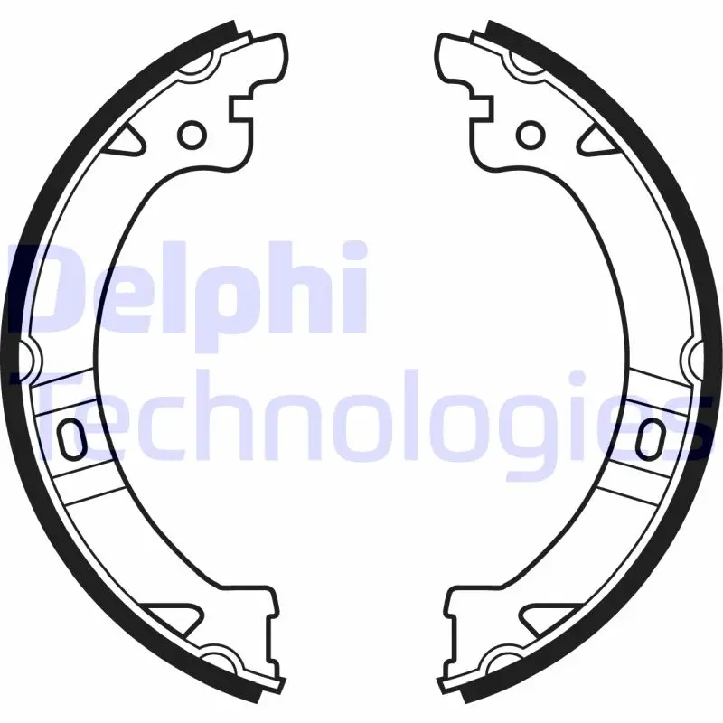 комплект спирачна челюст, ръчна спирачка DELPHI              