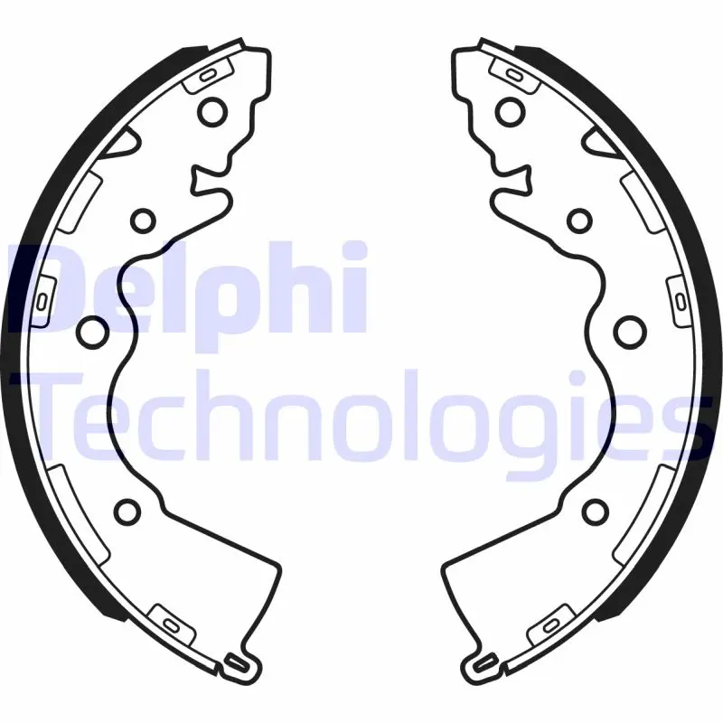 комплект спирачна челюст DELPHI              