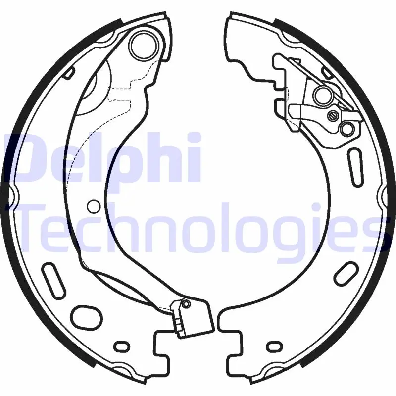 комплект спирачна челюст, ръчна спирачка DELPHI              