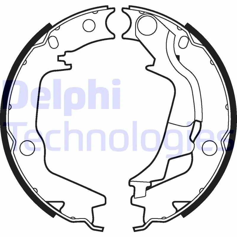 комплект спирачна челюст, ръчна спирачка DELPHI              