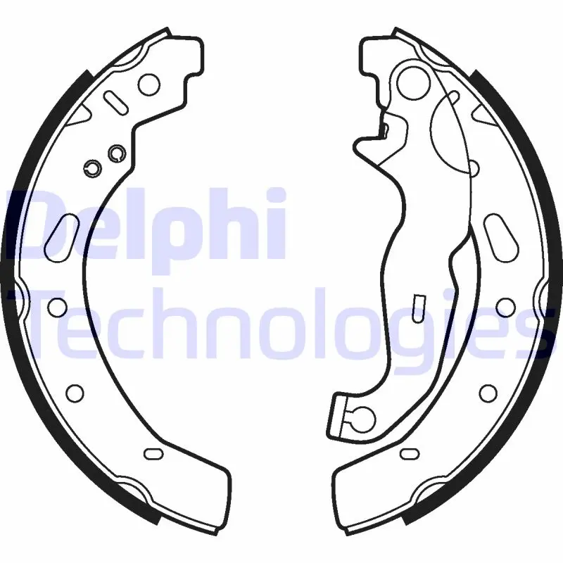 комплект спирачна челюст DELPHI              