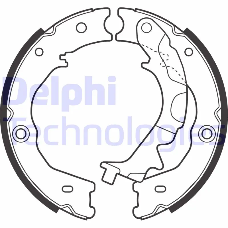 комплект спирачна челюст, ръчна спирачка DELPHI              