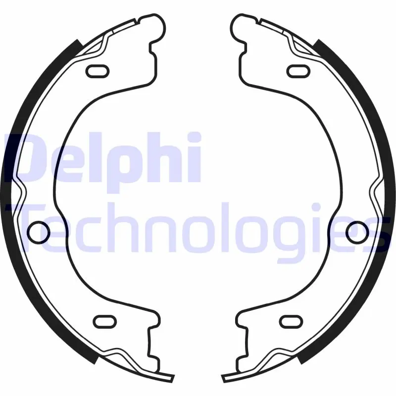 комплект спирачна челюст, ръчна спирачка DELPHI              