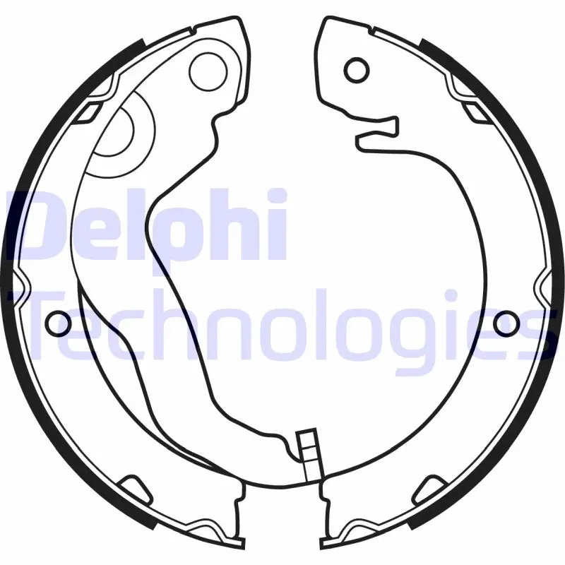 комплект спирачна челюст, ръчна спирачка DELPHI              