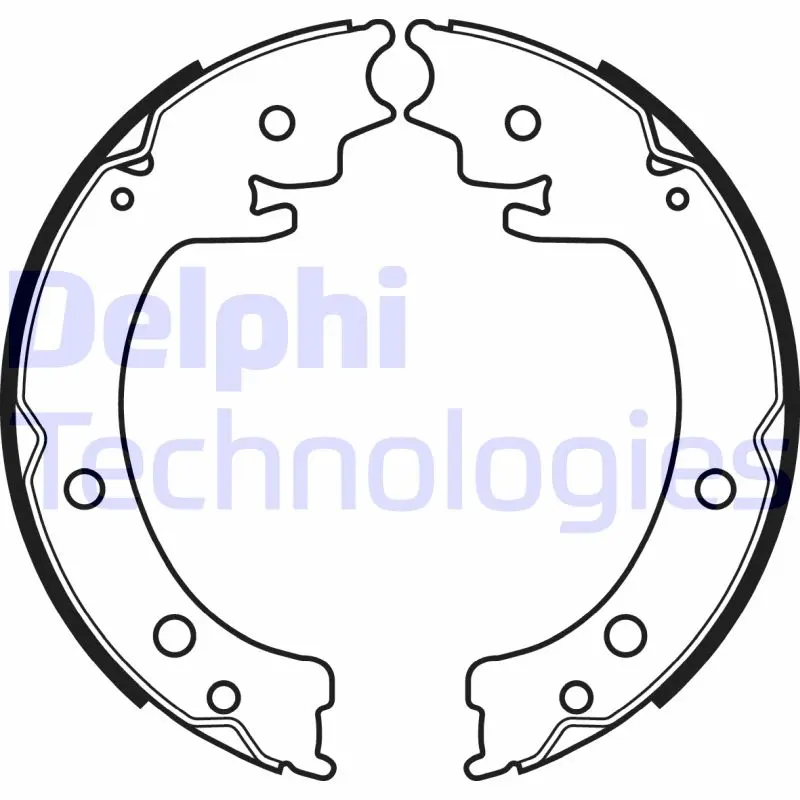 комплект спирачна челюст, ръчна спирачка DELPHI              