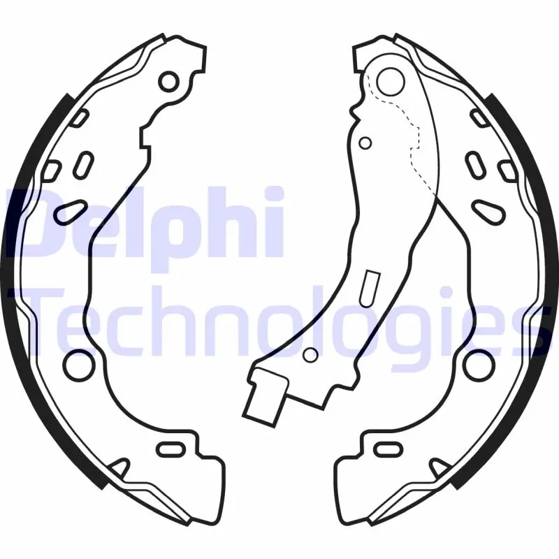 комплект спирачна челюст DELPHI              
