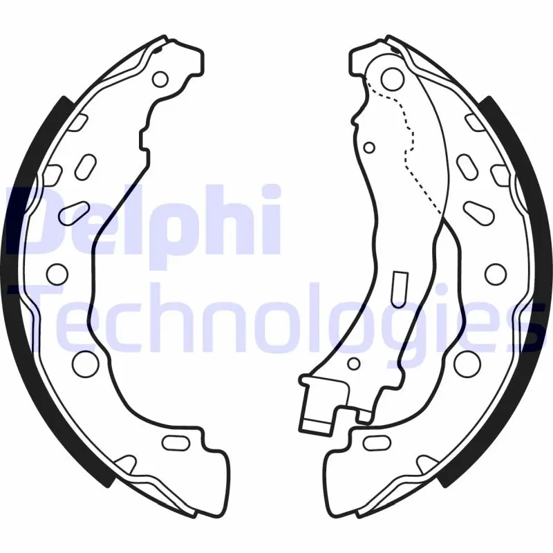 комплект спирачна челюст DELPHI              