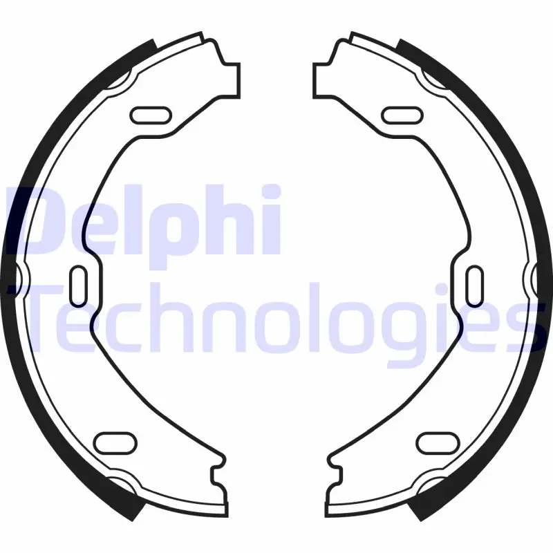 комплект спирачна челюст, ръчна спирачка DELPHI              