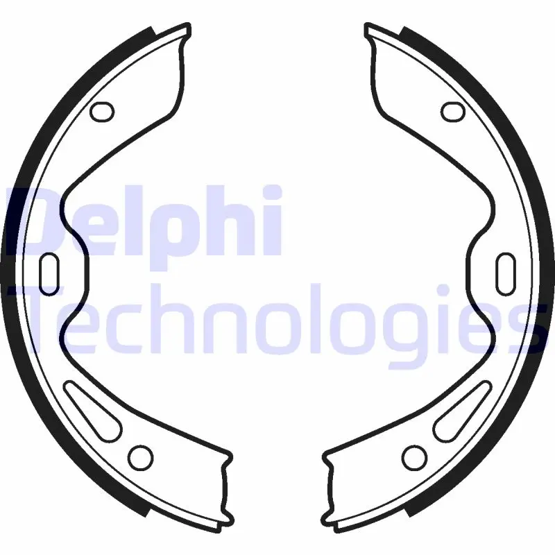 комплект спирачна челюст, ръчна спирачка DELPHI              