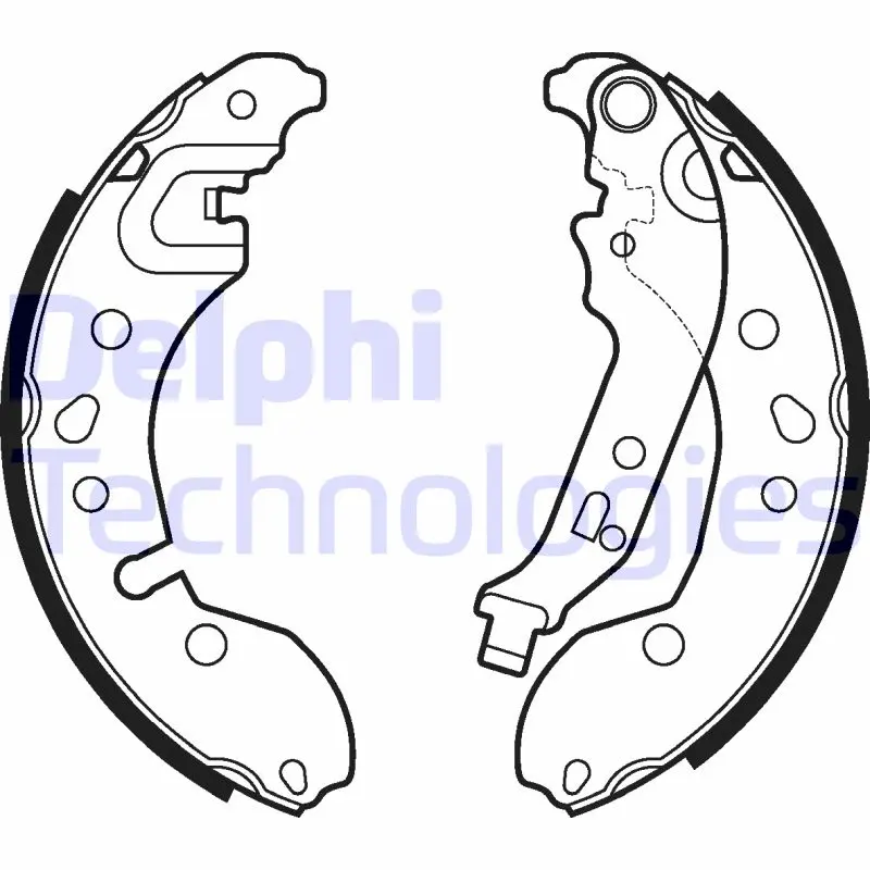 комплект спирачна челюст DELPHI              