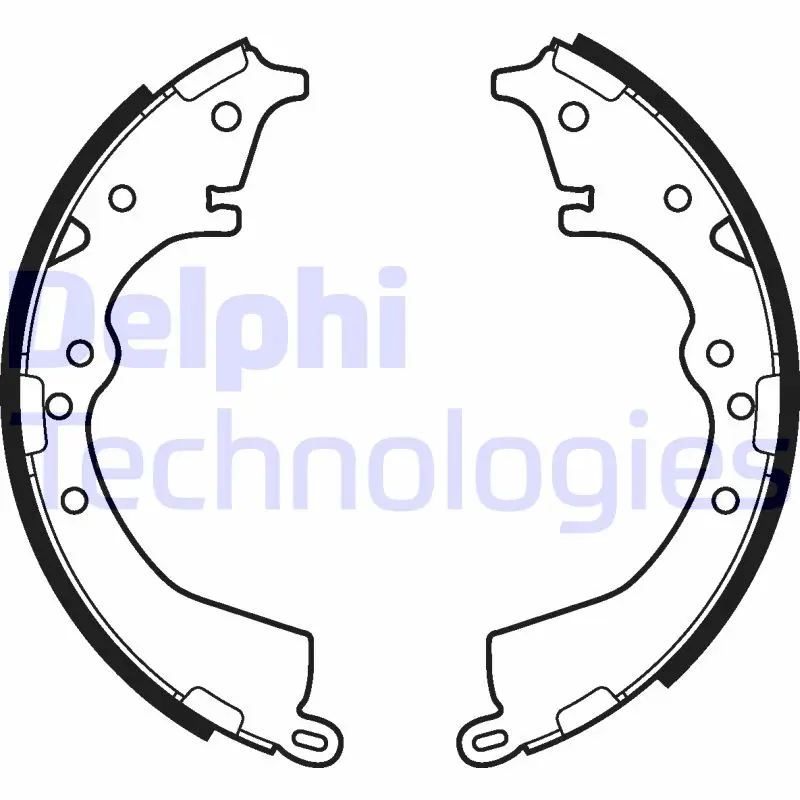 комплект спирачна челюст DELPHI              